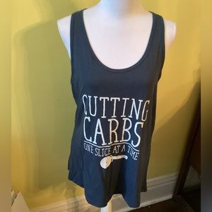 Ideal T New Cute Razor Back Tee Shirt “Cutting Carbs One Slice At A Time” 2XL